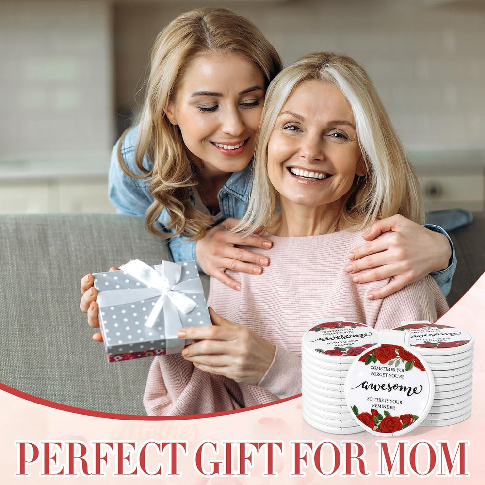 Cinnvoice 50 Sets Mother's Day Inspirational Gifts for Women Compact Mirr...