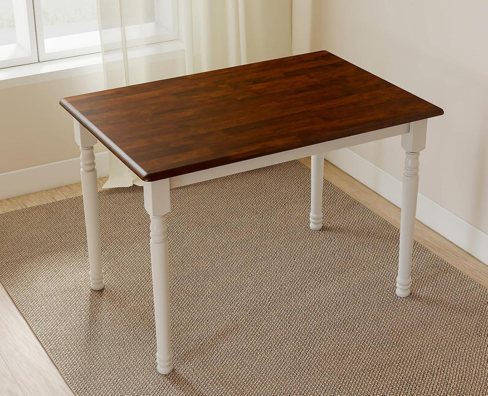 chairus 43" Wood Dining Table for 2-4, Rectangular Kitchen Table with Tu...