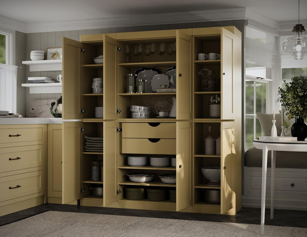 Palace Imports Solid Wood Kitchen Pantry Cabinet – 71.5" Tall x 65"...