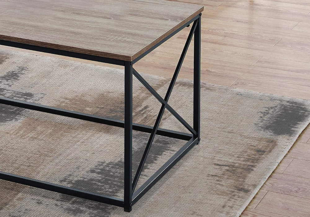 Modern 3-Piece Table Set with Coffee Table and 2 End Tables Brown Laminate Ta...