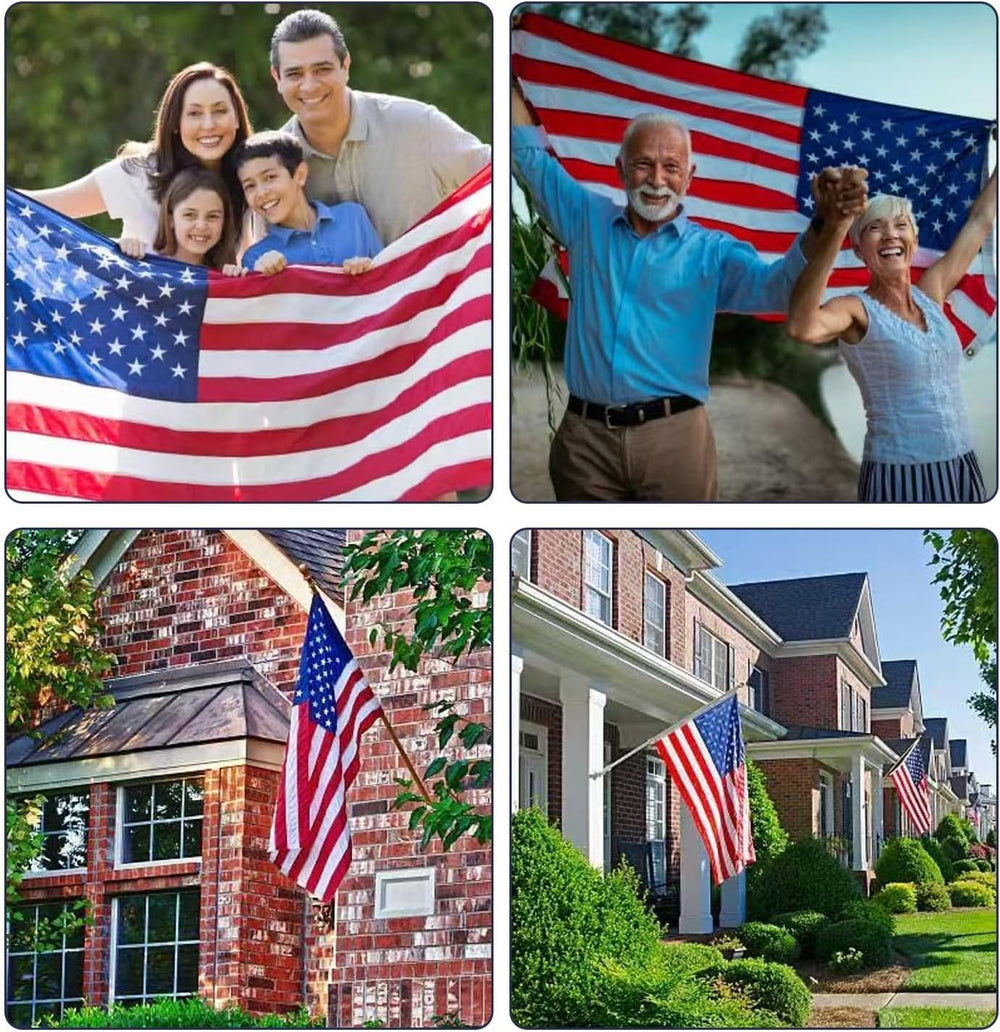 American Flags for Outside 5x8 Ft, Heavy Duty Outdoor US Flag with Waterproof...