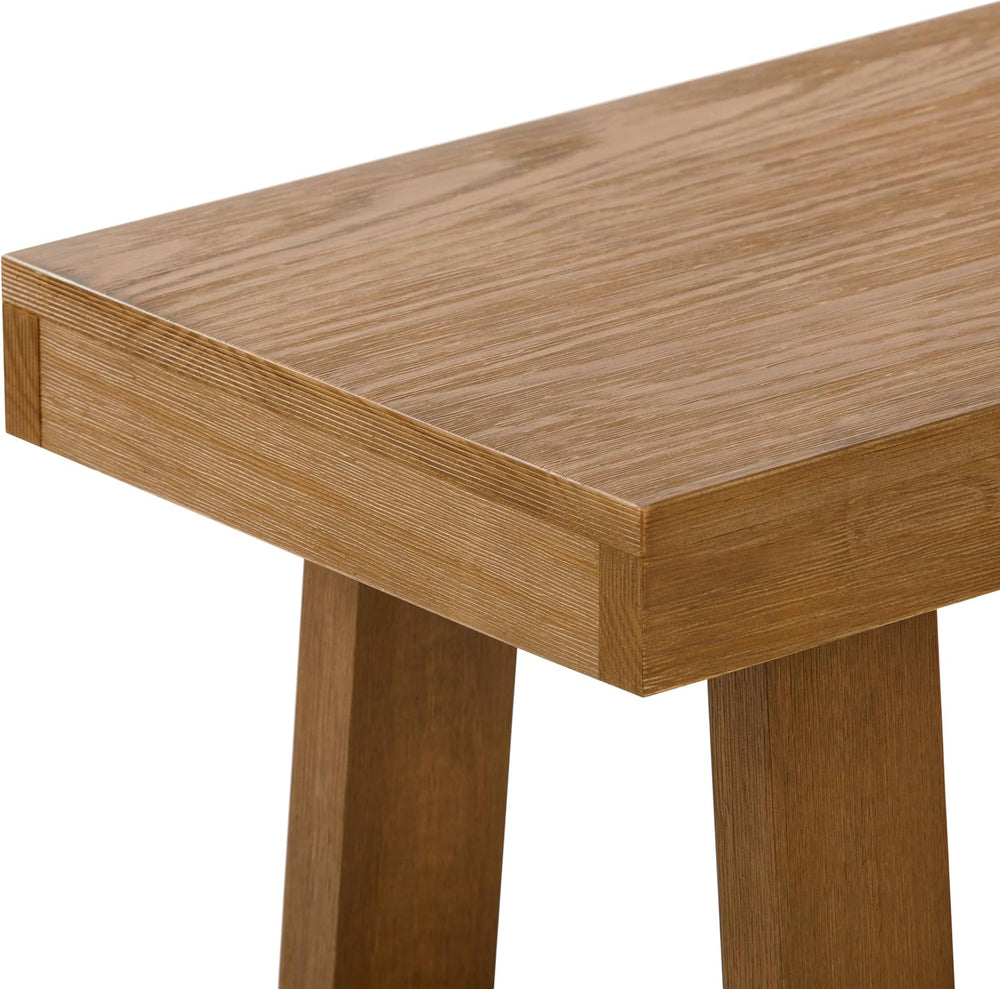 Plank+Beam Classic Dining Bench, 60 Inch, Pecan Wirebrush | Non-Toxic Finishe...