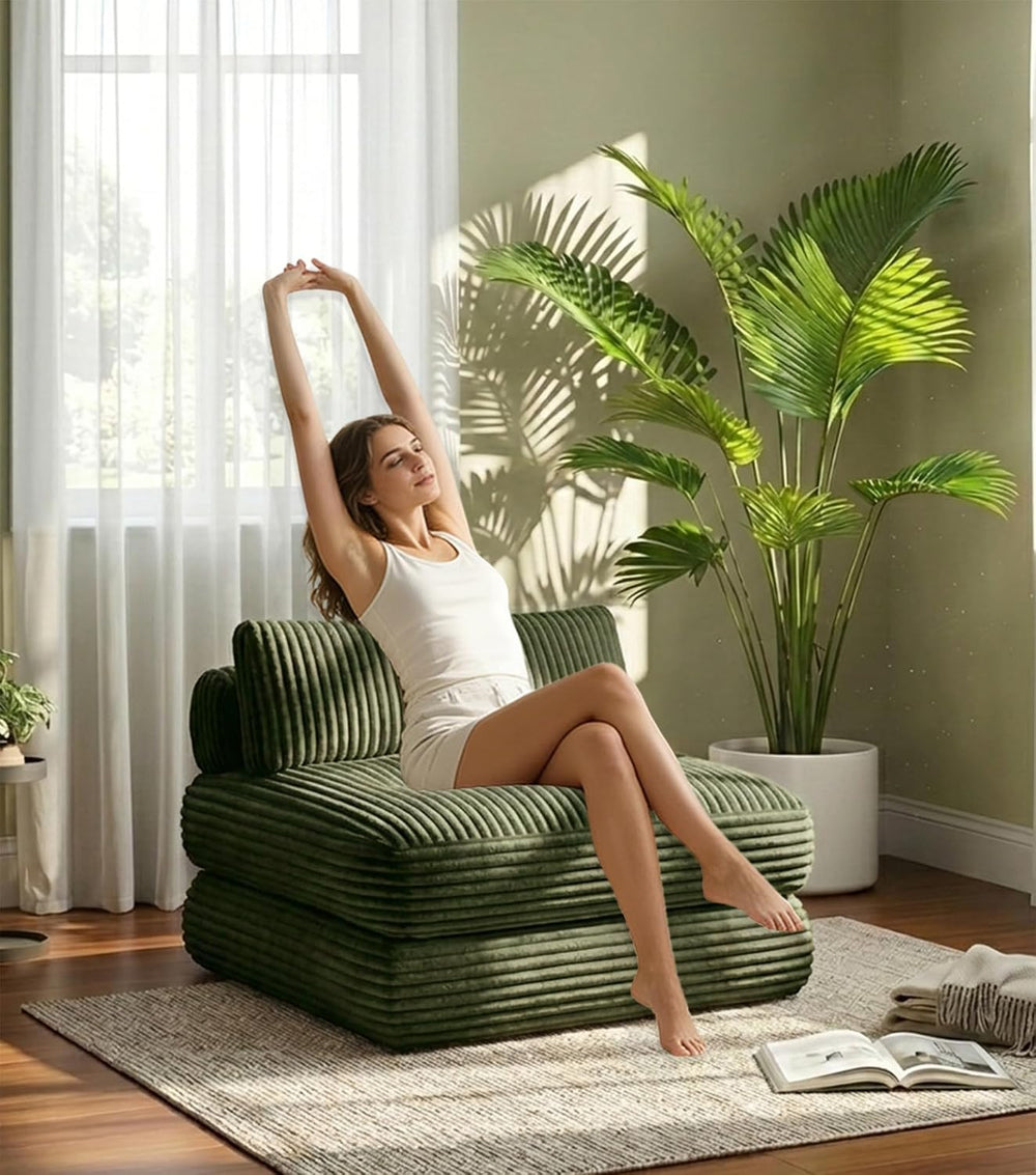 Welzona 3-in-1 Folding Sofa Bed, 34" Detachable Foldable Chair Bed Sleeper