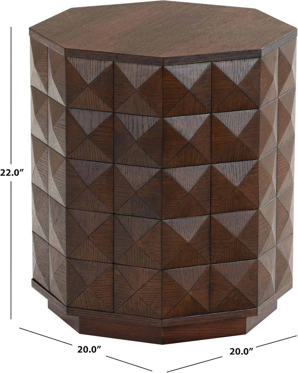 SAFAVIEH Couture Collection - Patty Walnut Accent Table, Octagonal Side Table...