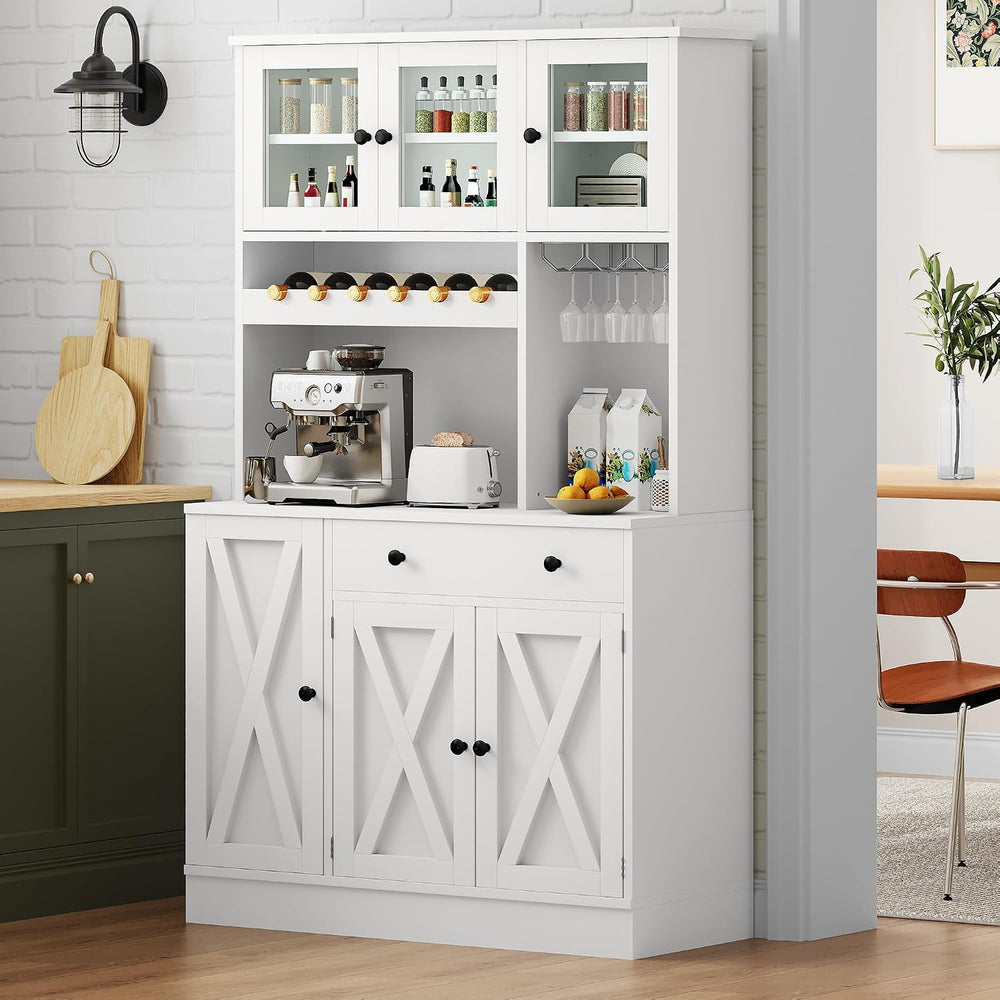 YITAHOME 71''H Kitchen Pantry Cabinet, Tall Cabinet with Drawer, Door...
