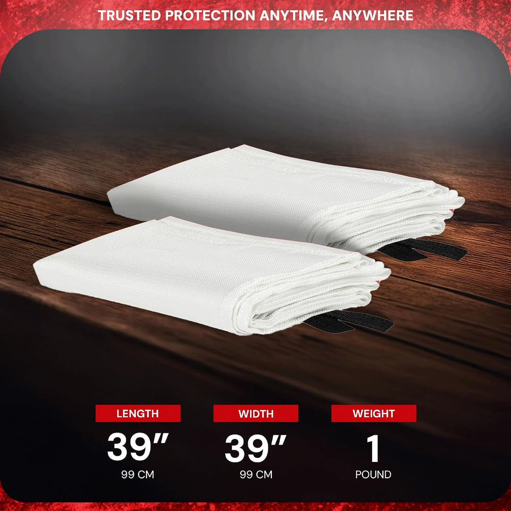 Snow Joe SupplyAid Emergency Fire Blanket - 2 Pack - Fire Suppression Blanket...