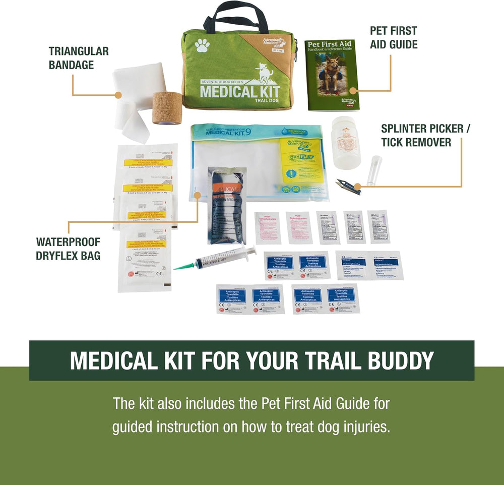 Adventure Medical Kits Trail Dog Medical Kit - Pet First Aid Kit with Dressin...