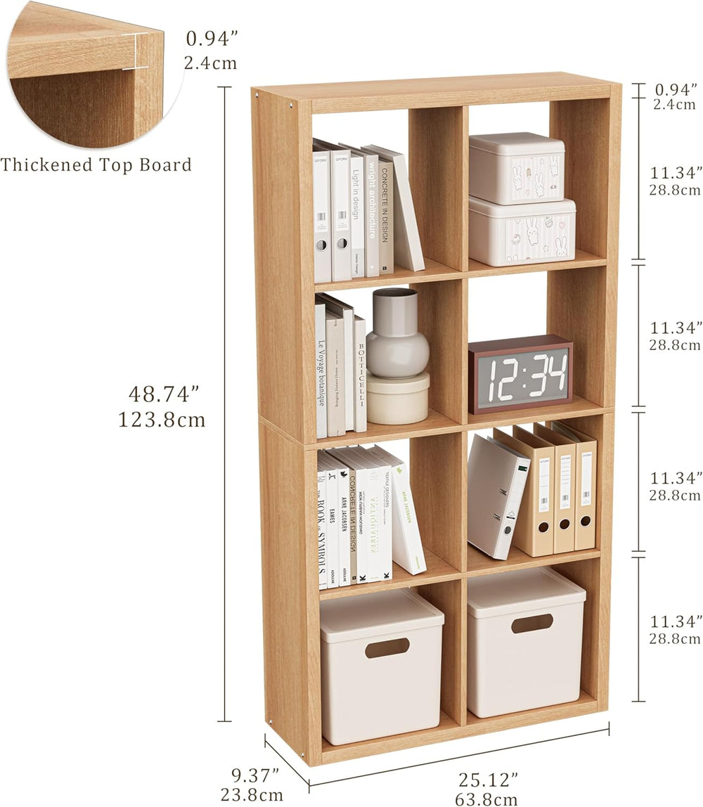 Cube Storage Organizer Bookcase, Decorative 11 inch Open Back Cubical Shelf w...