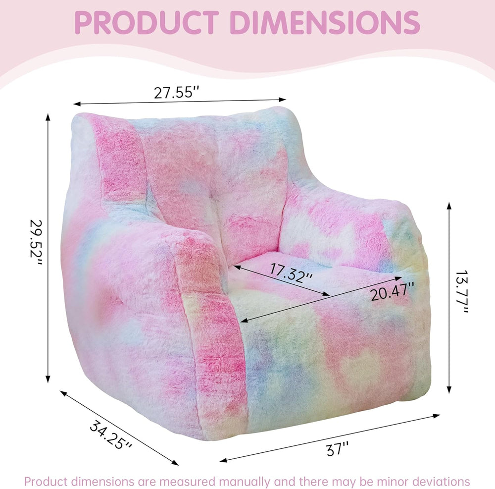 Bean Bag Chair with Filling, Faux Fur Comfy BeanBag Chairs for Teens, Adults,...