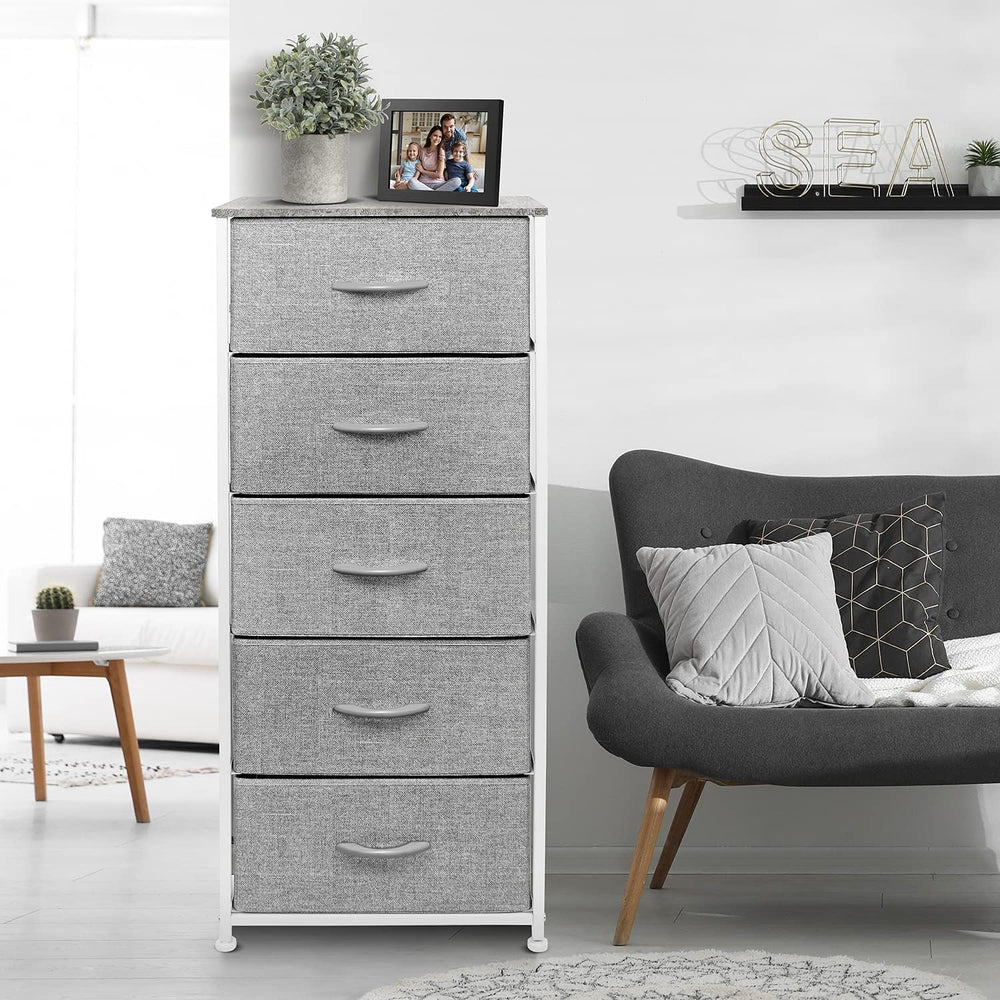 Sorbus Nightstand with 5 Drawers - Bedside Furniture & Night Stand End Ta...