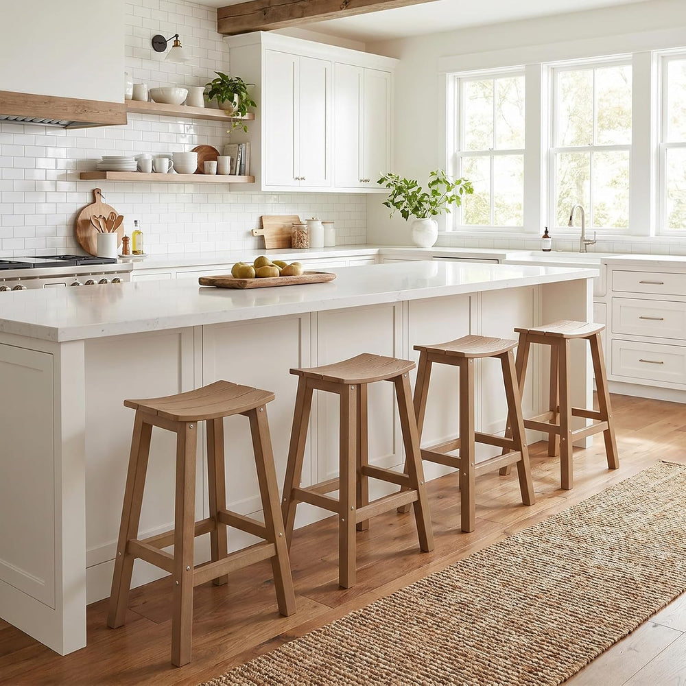 Stoog All-Weather Bar Stools Set of 4, 28" Patio Barstools, Never Rot or...