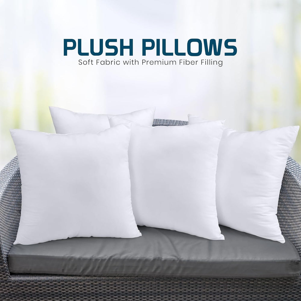 Utopia Bedding Throw Pillows, Decorative 24x24 Pillow Inserts, Set of 4