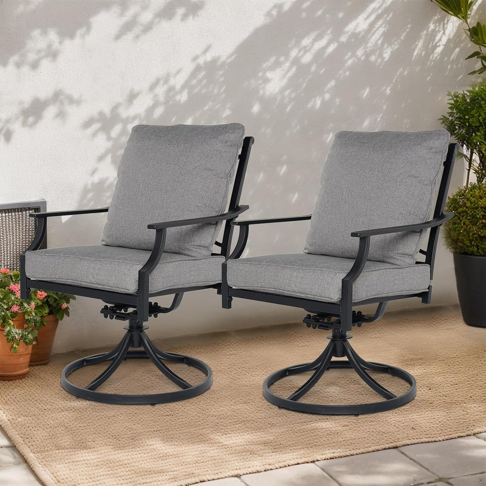 Grand patio Swivel Rocker Patio Dining Chairs Set of 2, Outdoor Chairs