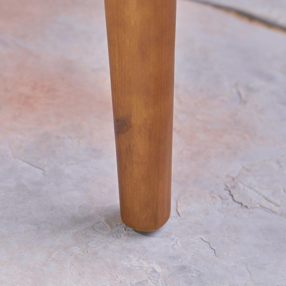 Christopher Knight Home Nick Outdoor Acacia Wood Round Dining Table, Teak Finish