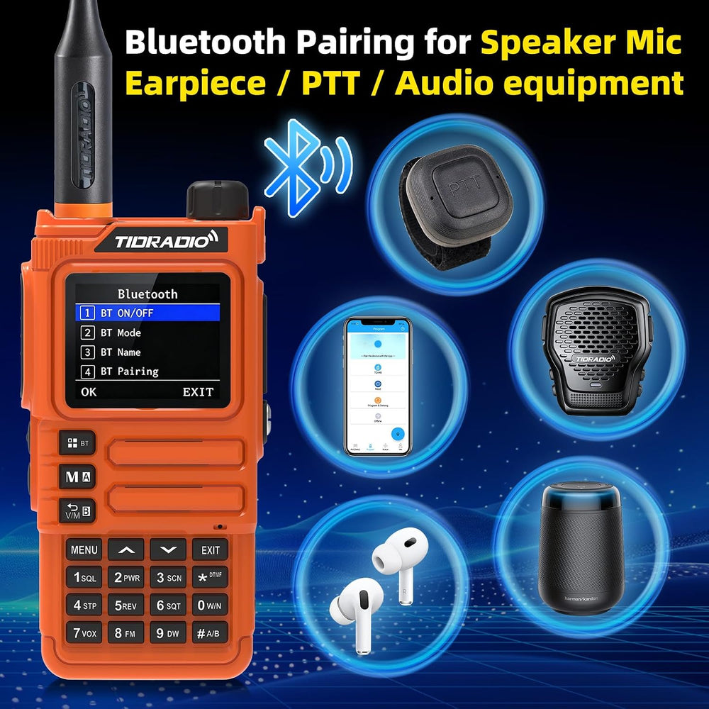 TIDRADIO TD-H9 10Watt GPS&APRS Ham Radio Multi-Band;Capable of Bluetooth ...
