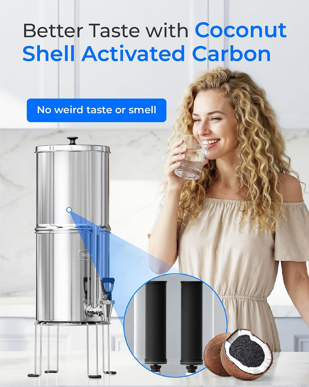 Waterdrop TK-FS Gravity Water Filter System, NSF/ANSI 42&372 Standard