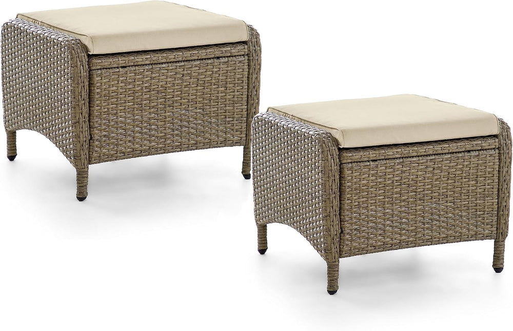 Greemotion Garda 2-Piece Outdoor Patio Aluminum Polyrattan Wicker Outdoor Ott...