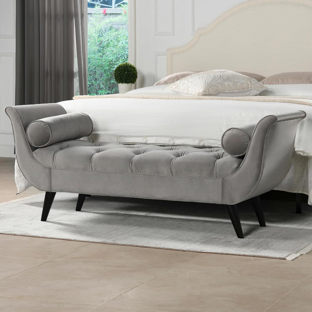 Jennifer Taylor Home Alma Tufted Flared Arm Entryway Bench