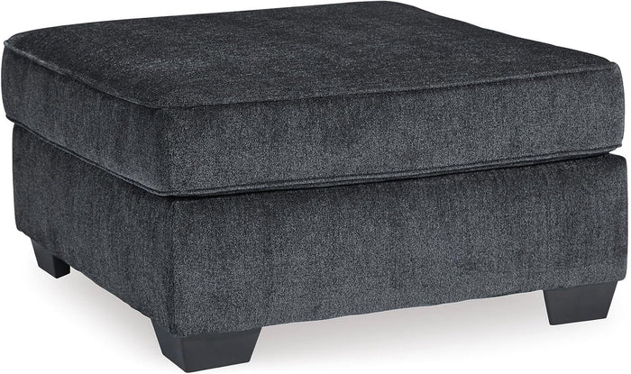 Signature Design by Ashley Altari Oversized Square Ottoman, Slate Gray