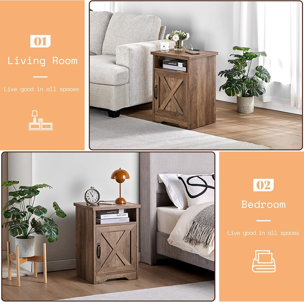 AMERLIFE 3 Piece Farmhouse Living Room Coffee Table Set, Barnwood | Coffee Ta...