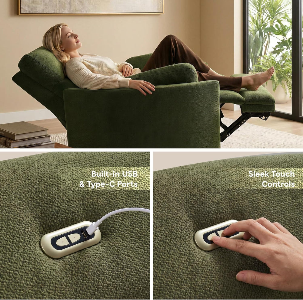 FLEXISPOT Mochi Oversized 54" Power Recliner Chair for Big & Tall, C...
