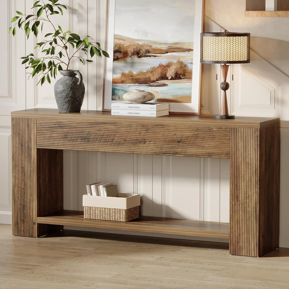 Tribesigns 70.9-Inch Console Tables for Entryway, Narrow Wooden Long Sofa Tab...