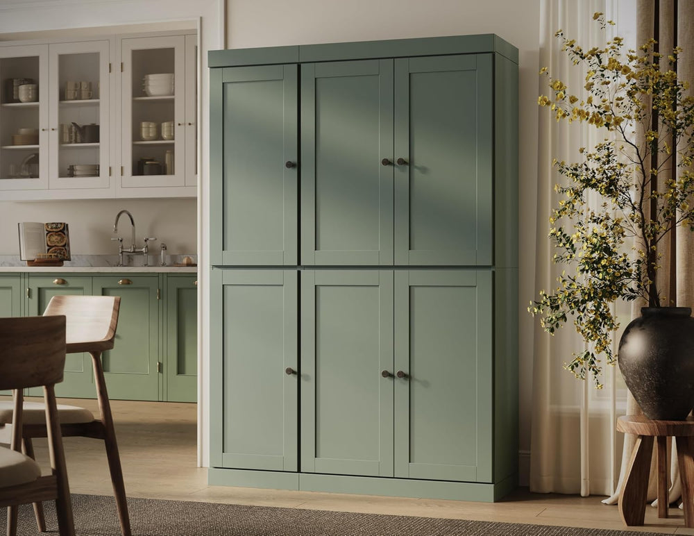 Palace Imports Solid Wood Kitchen Pantry Cabinet 71.5" Tall, 48.5" ...