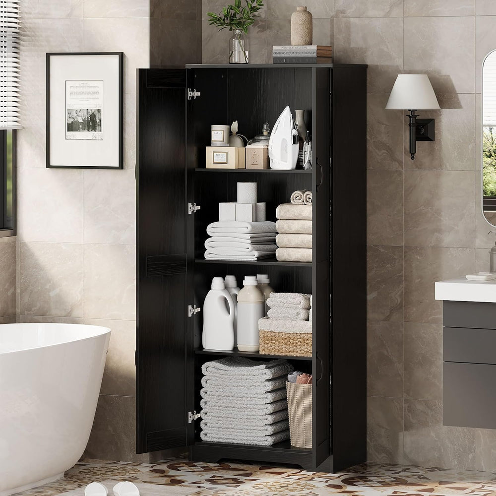IDEALHOUSE 60" Tall Pantry Cabinet | Kitchen Storage Cabinet with 2 Door...
