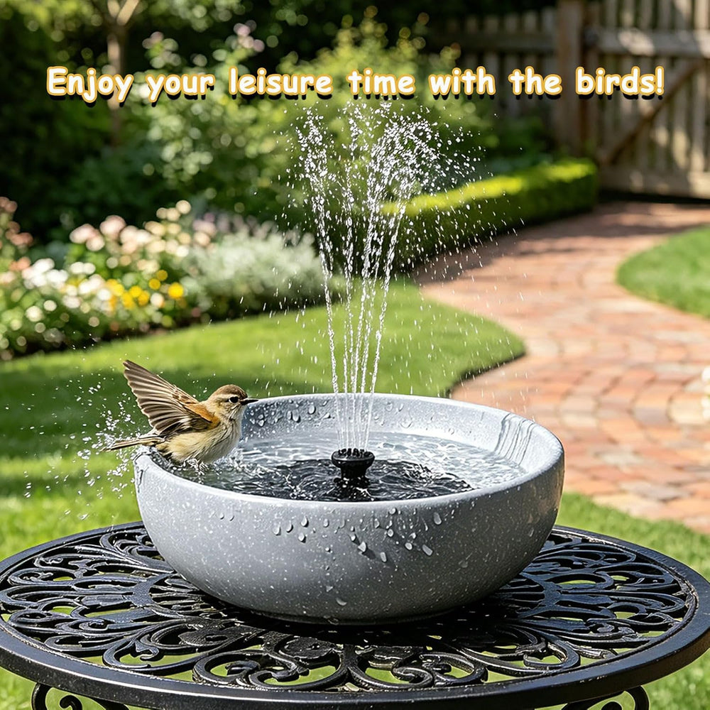 11.2" Solar Bird Bath Fountain for Outdoors,Bird Bath for Outside