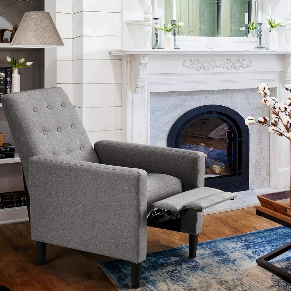 Yaheetech Fabric Recliner Chair with Adjustable Back & Footrest, Mid-Cent...