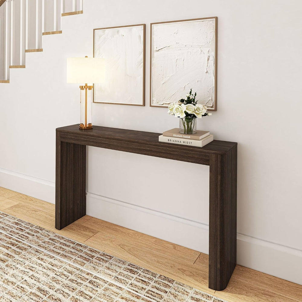 Plank+Beam Contour Console Table, 56 Inch, Walnut