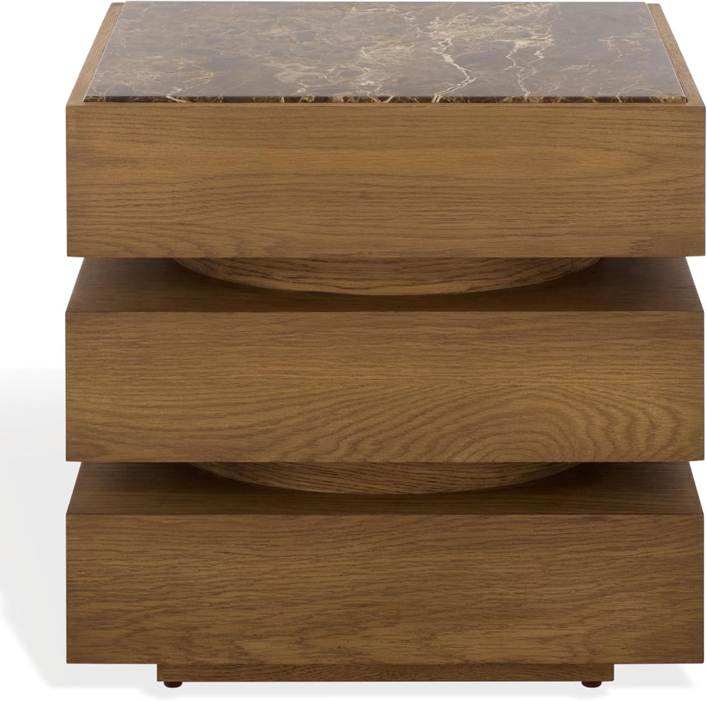 SAFAVIEH Couture Collection – Shayrina Walnut & Dark Brown Marble Accent ...