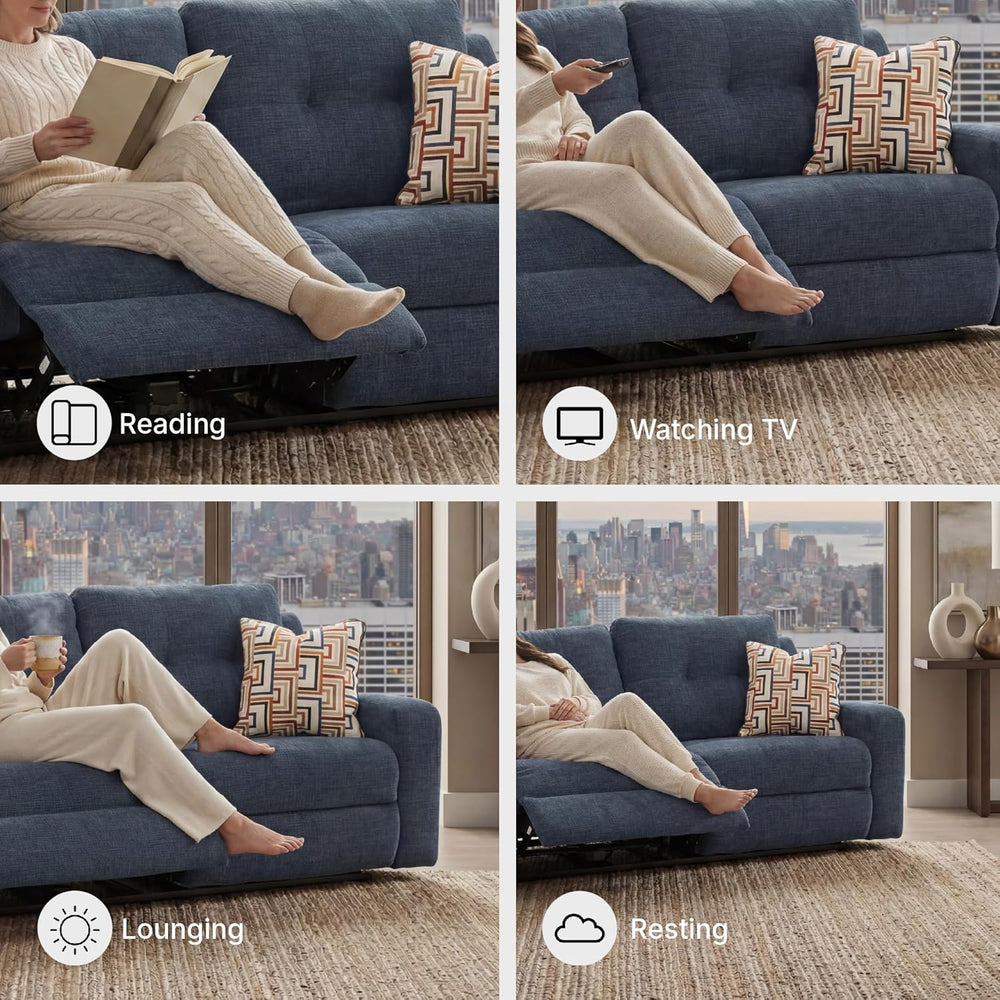 Signature Design by Ashley Danum Modern Manual Pull Tab Reclining Sofa with T...