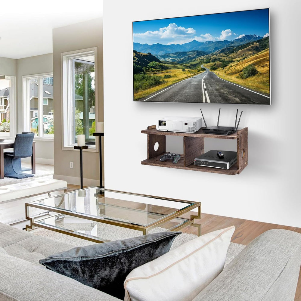 Floating Shelves Projector Shelf Rack PlayStation Wall Mount Holder TV Stand ...