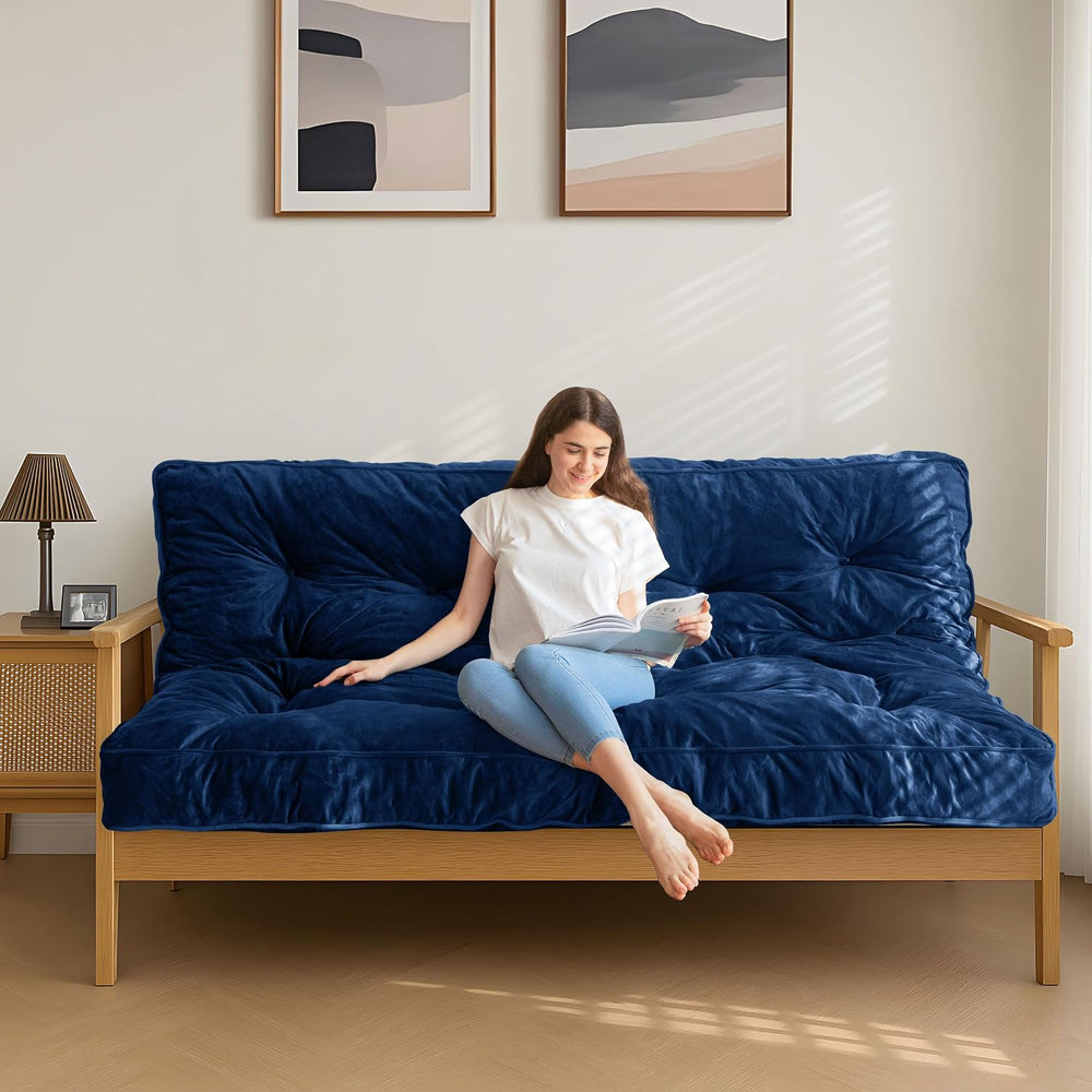 MAXYOYO 6" Futon Mattress Full Size, Tufted Futon Bed (Frame Not Include...