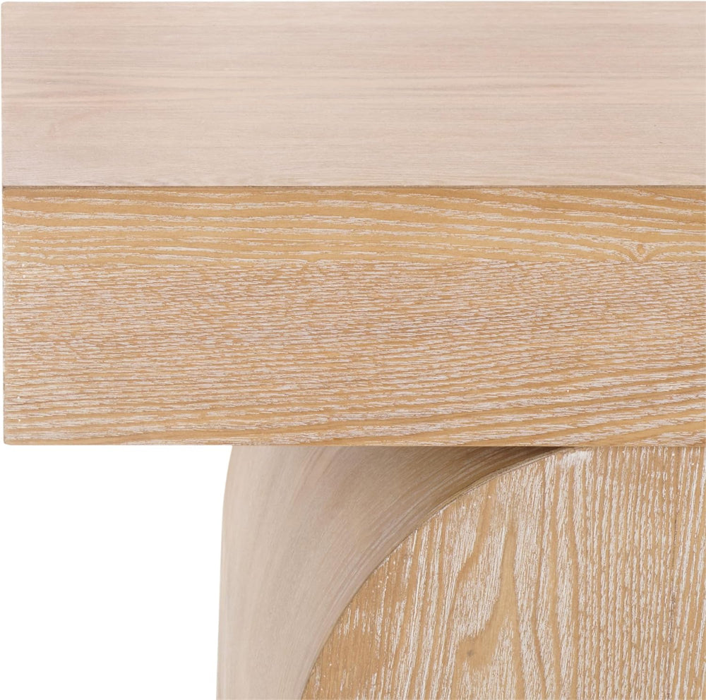 SAFAVIEH Home Collection Baraki Modern Bleached White Pedestal End Table (Ful...