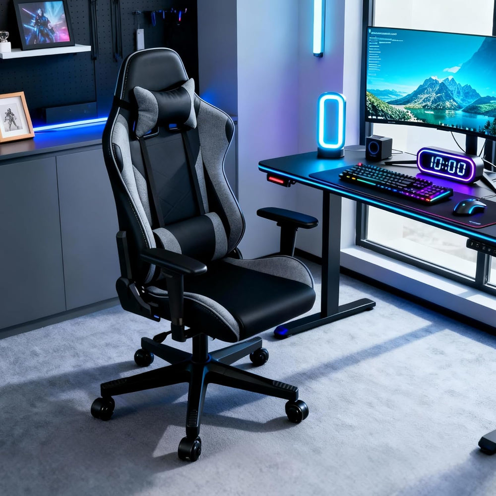 Frassie Gaming Chair Base Replacement Set with Plate Cylinder Wheels Black | ...