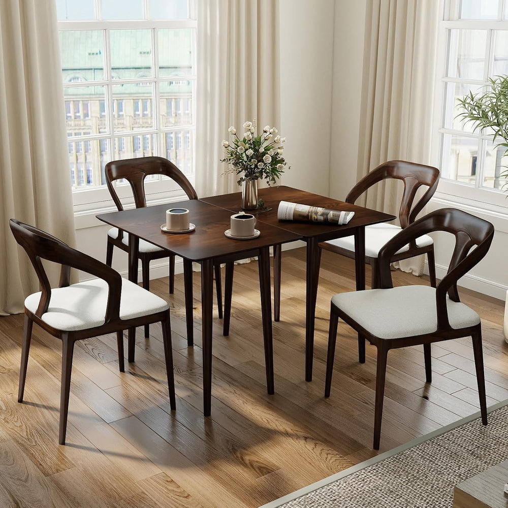 Giantex Dining Table for 2-4, 34" Rectangular Dinner Table with Solid Ru...