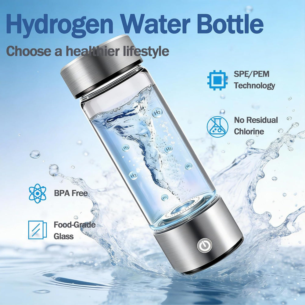 Hydrogen Water Bottle Generator, Up to 4000 PPB, with SPE/PEM Technology, for...