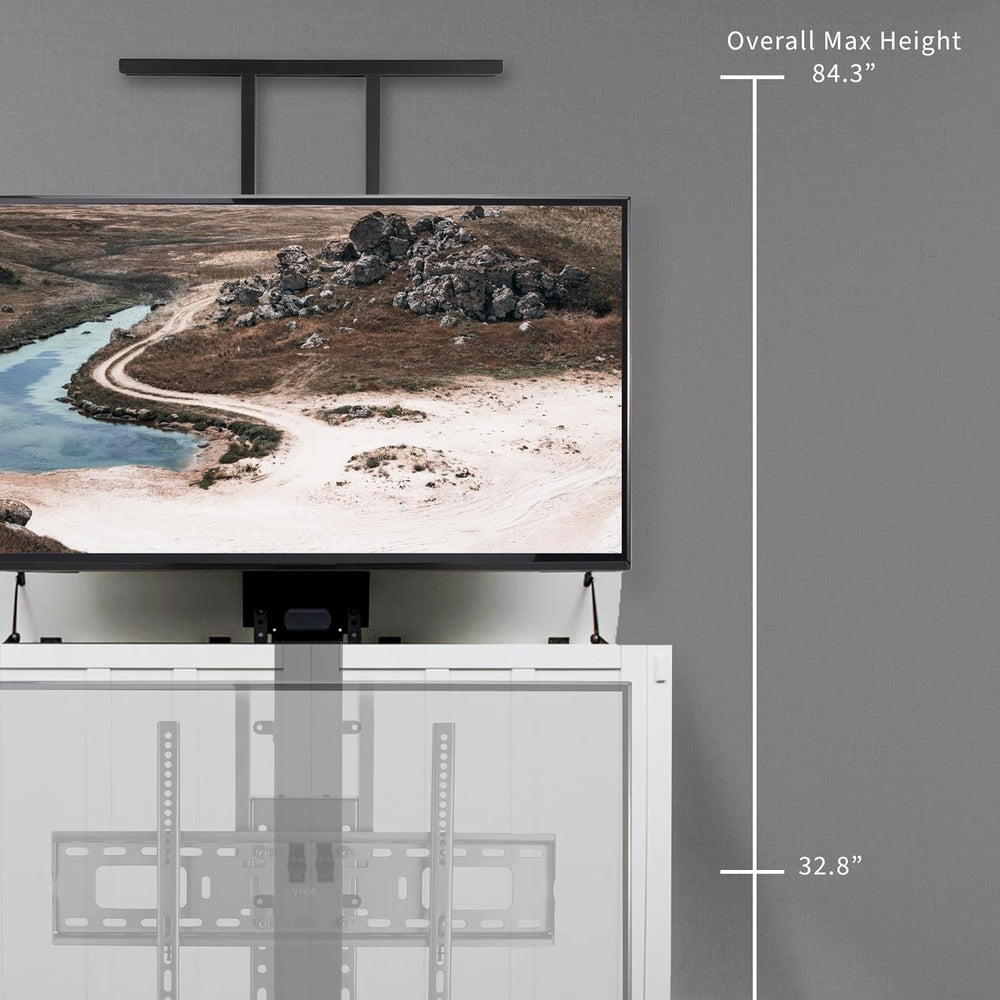 VIVO Motorized Large TV Stand for 37 to 77 inch Screens, MOUNT-E-UP80D | Blac...
