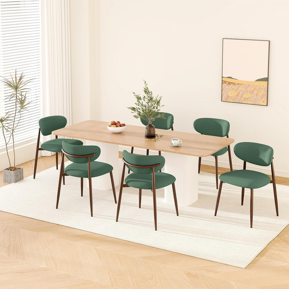 MALOL Upholstered Dining Room Chairs Set of 2, Kitchen Chairs with Metal Legs...