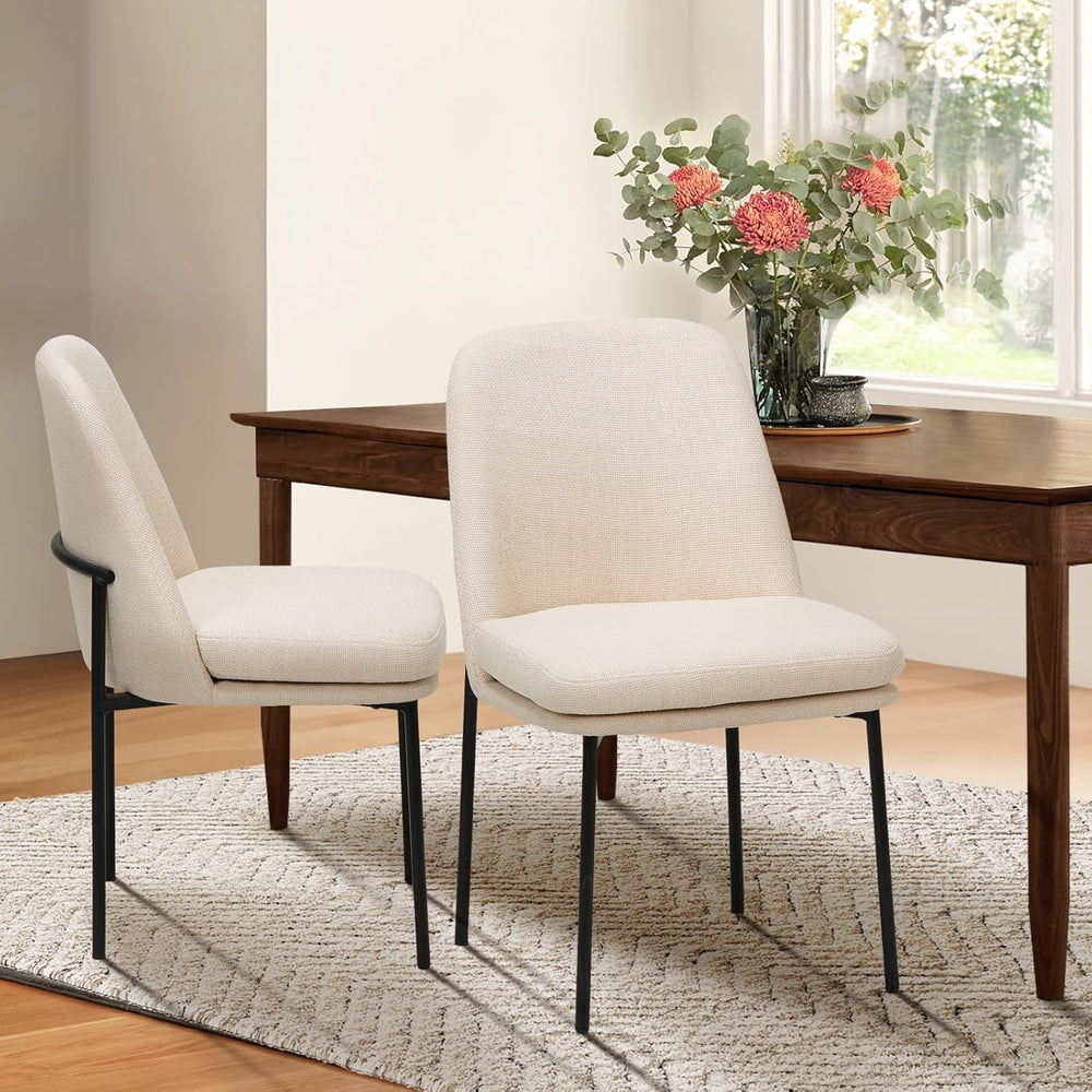 COLAMY Modern Dining Chairs Set of 2, Upholstered Dining Room Chairs Dinner C...