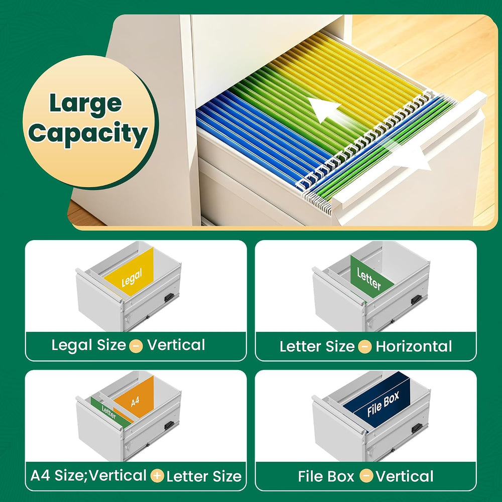 4 Drawer File Cabinet with Lock, Metal Vertical Filing Cabinet, Filing Cabine...