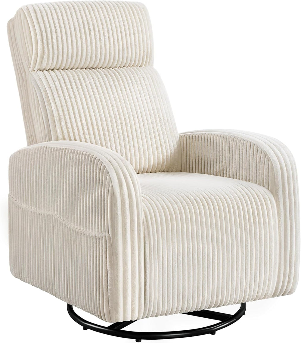 Yaheetech 360° Swivel Nursing Chair with Side Pockets, Beige