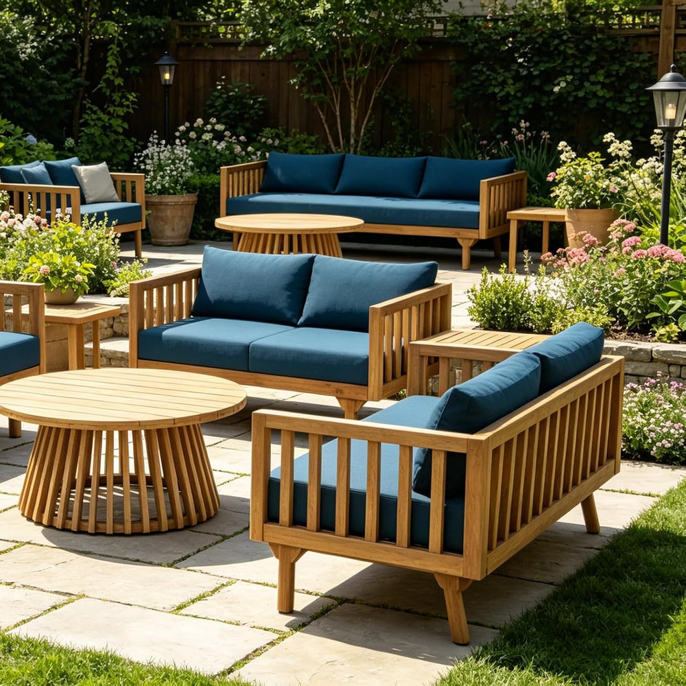 Lounge Chairs for Poolside- 2 Piece Outdoor Patio Furniture Set, Acacia Wood ...