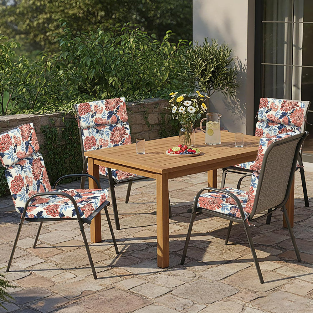 DYTXIII Outdoor High Back Chair Cushions Set of 2, 44"x22" Water Re...