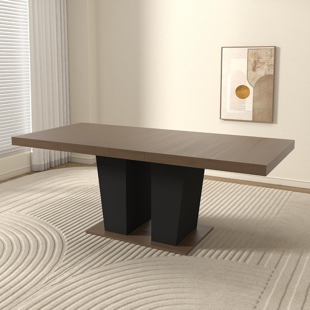78.74" Extendable Dining Room Table for 4-10 People,Wooden Transformer K...