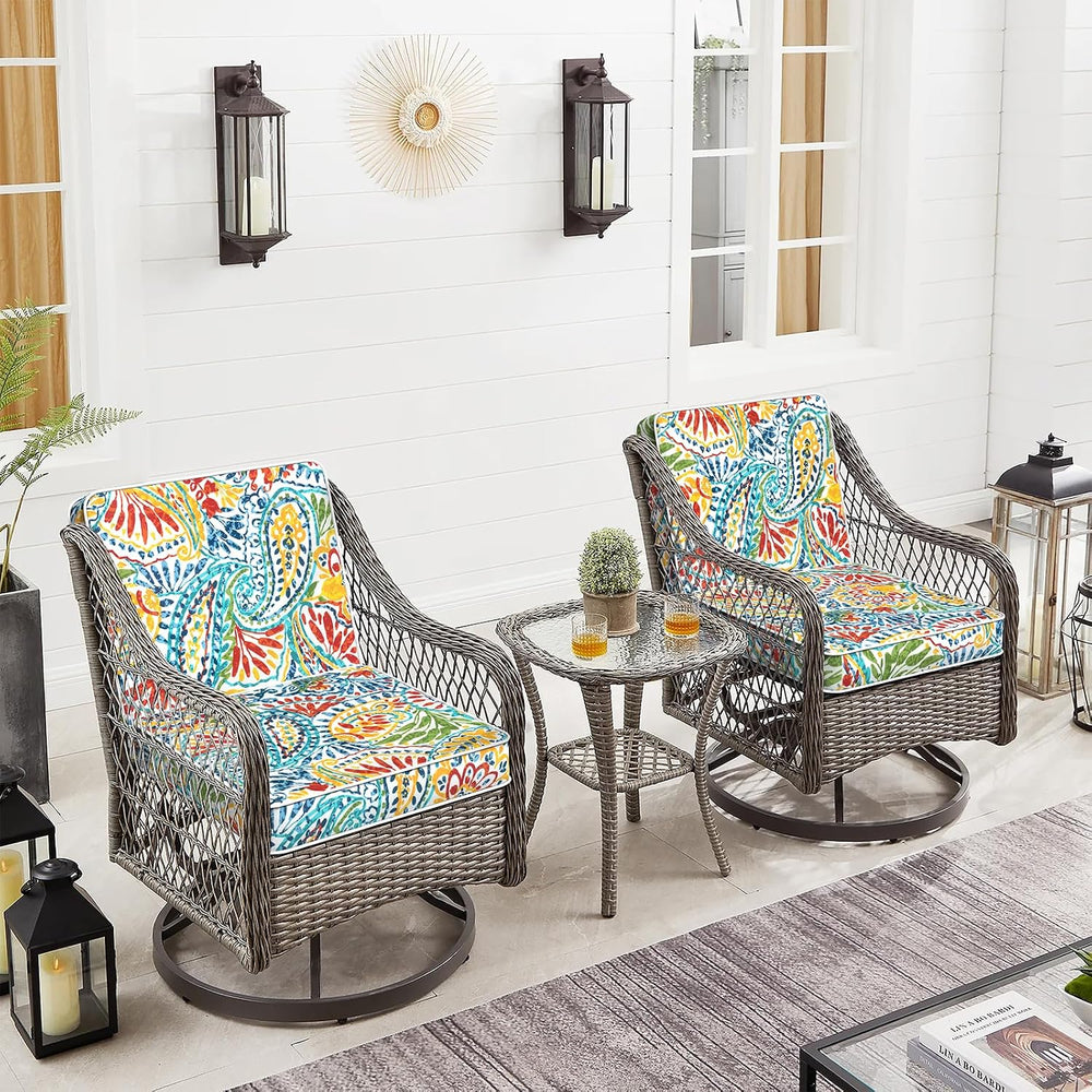 Patio Chair Cushions 19 x 19 x 3 Inch, Outdoor Cushions for Patio Furniture, ...