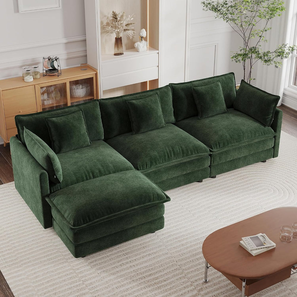 mikibama Modular Sectional Sofa, 111.5 Inch L Shaped Couch Set for Living Roo...