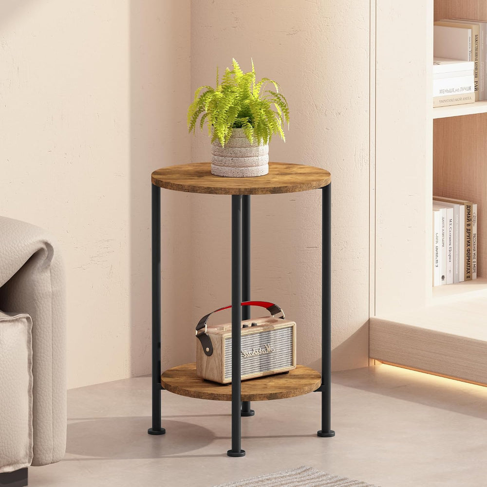 3-Piece Round Coffee Table Set | MDF|Open shelf for |Bedroom|Living room|Dorm...